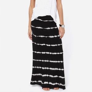 Volcom Black Tie Dye Skippin Town Maxi Skirt